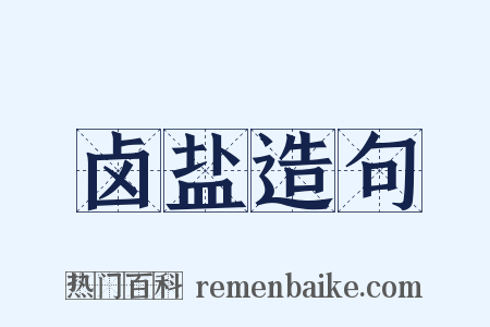 卤盐造句是什么意思的图片